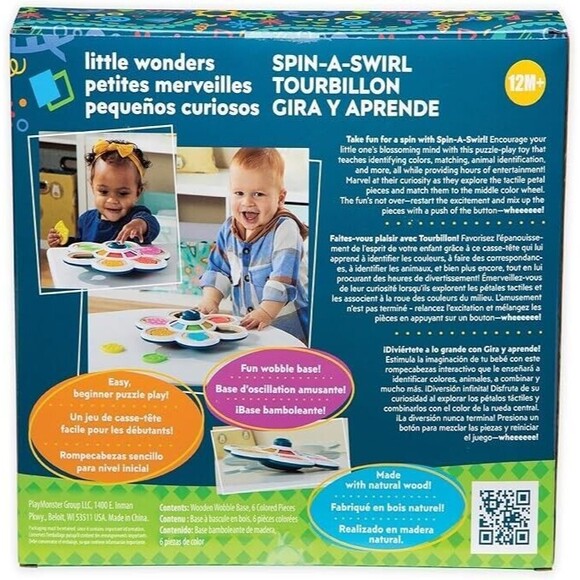 PLAYSKOOL Little Wonders Spin-a-Swirl Puzzle Play Learning toy 12+Month - Hasbro - Picture 4 of 12